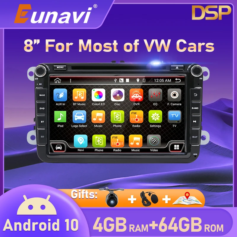 Popust Eunavi Android 10 Auto Radio Media Player Za Vw Golf 5 6 Polo Passat  B6 B7 Cc T5 Sharan Touran Tiguan Rns510 Gps 2 Din-dvd < Veleprodaja /